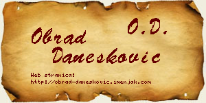 Obrad Danesković vizit kartica
